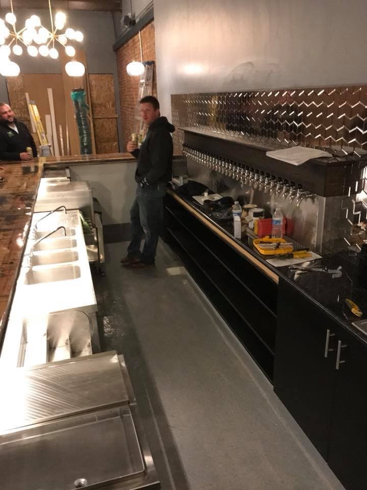 Commercial plumbing installation for restaurant