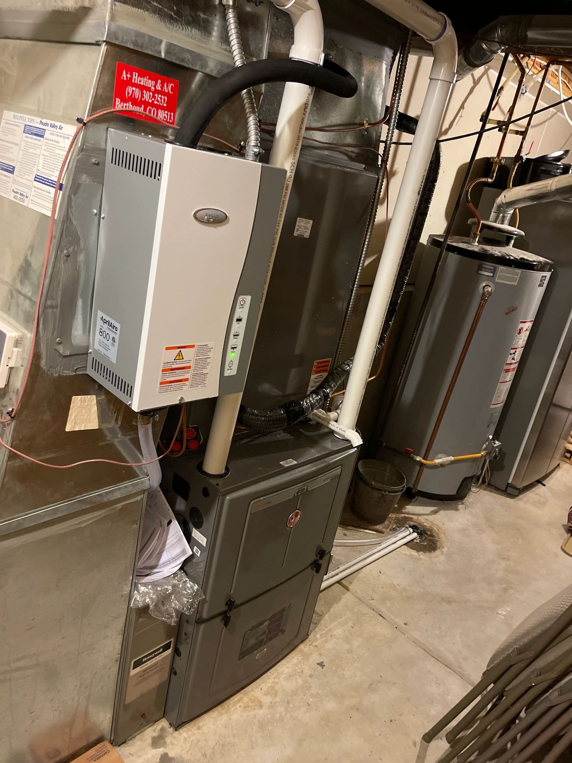 Furnace and water heater installation
